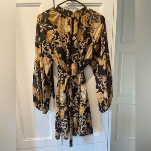 Fashion Nova Baroque Floral Mini Dress – Size Small